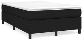 vidaXL Pat box spring cu saltea, negru, 120x190 cm, catifea