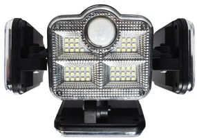 Proiector solar LED 30W/3,7V 2400 mAh IP47 cu senzor mișcare și crepuscul + DO