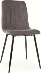 Scaun ALAN, gri inchis/negru, stofa clasica/metal, 45x39x91 cm
