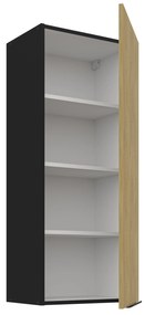 Dulap superior de bucătărie Carminia 45 G-108 1F (stejar cremona + negru). 1128008