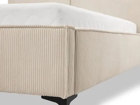 Pat de o persoană 120 cm Camtana (crem + Negru) (cu somieră) (cu sp. depozitare). 1103533