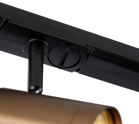 Sistem de șine modern monofazat cu 4 spoturi bronz închis - Jeana