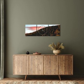 Tablou - Zori de zi (cu ceas) (90x30 cm)