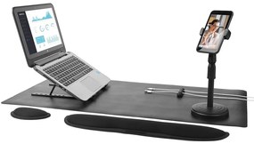 Set de birou 6 in 1 Intempo EE6800BLKSTKEU7, Plastic, Accesorii, Negru