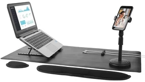 Set de birou 6 in 1 Intempo EE6800BLKSTKEU7, Plastic, Accesorii, Negru