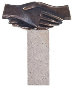 Statueta bronz "Strangere de mana"