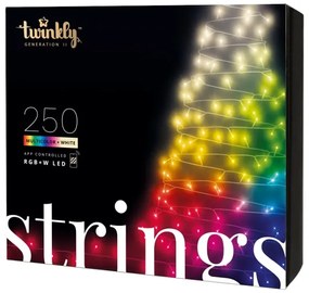 Instalație LED RGBW de Crăciun de exterior 250xLED 23,5m IP44 Wi-Fi Twinkly TWS250SPP-TEU