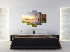 Tablou - Seljalandsfoss din spatele peșterii (150x105 cm)