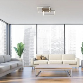 JUST LIGHT. 14053-79 - Plafonieră LED AKUSTIKA LED/15W/230V, stejar/negru