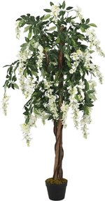 vidaXL Arbore artificial wisteria 560 frunze 80 cm verde și alb