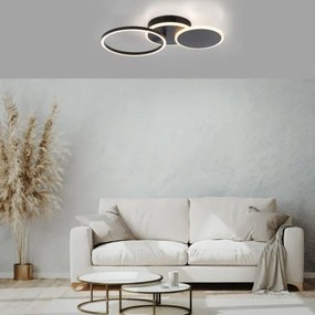 Plafonieră LED SEVENT LED/25,5W/230V negru Leuchten Direkt 14116-18