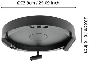 Plafonieră LED dimabilă Eglo 390052 BRUSCOLI 3xLED/8W/230V + 3xLED/8,5W + telecomandă