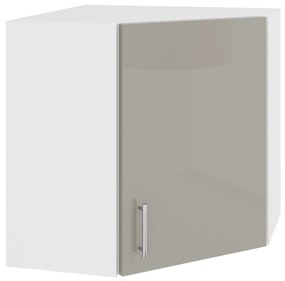 Corp Superior Colt Karo, Gri Lucios/Alb, MDF, 60 x 60 x 60 cm