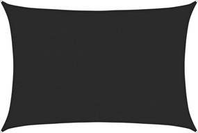 vidaXL Pânză parasolar, negru, 5x6 m, HDPE, 160 g/m²