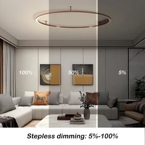 Immax NEO 07325-120C-LED Plafonieră dimabilă FINO 72W/230V 120 cm Tuya roz auriu, cu telecomandă