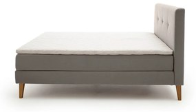 Pat boxspring gri deschis 180x200 cm Stockholm – Meise Möbel