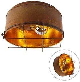 Plafoniera industrială maro ruginiu 35 cm - Barril