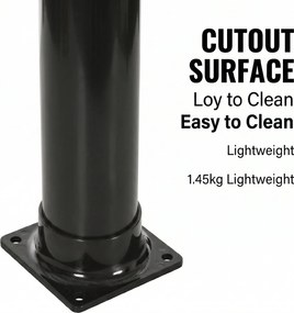 Outsunny Duș Solar de 20L cu Robinet Inferior și Temperatură Reglabilă, 15.5x15.5x222 cm, Negru | Aosom Romania