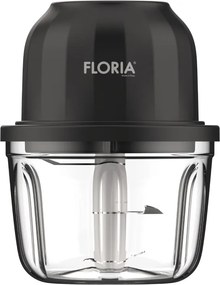 Tocator legume-fructe Floria ZLN2655 Mini Chopper reincarcabil, Capacitate 350 ml, Baterie 1200mAh, Putere 5V 30W