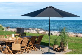 Parasol de grădină Houston cu cadru metalic 300 cm negru