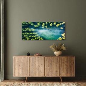 Tablou - O pădure învăluită în ceață (120x50 cm)