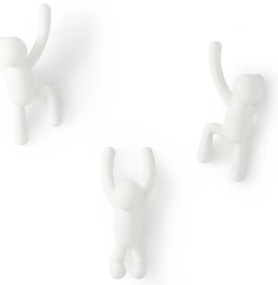 Cârlige 3 buc. de montat pe perete din plastic Buddy – Umbra