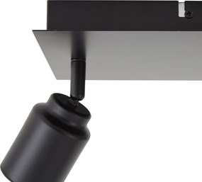 Spot modern pentru baie negru pătrat 3 lumini IP44 - Ducha
