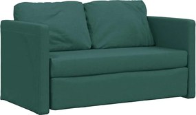 vidaXL Canapea extensibilă 2 în 1, verde închis, 112x174x55 cm, textil