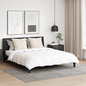 vidaXL Pilotă cu pernă 3 pcs Alb 240 x 220 cm Jos