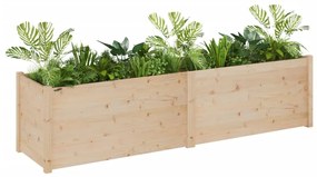 Jardiniera de gradina, 200x50x50 cm, lemn masiv de pin 1, Maro, Maro