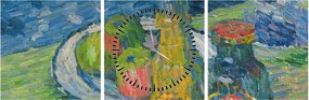 Tablou - Alexej von Jawlensky, Still Life with Bottles and Fruit, reproducere (cu ceas) (90x30 cm)