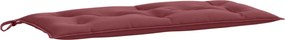 vidaXL Pernă bancă de grădină, melanj roșu vin, 100x50x7 cm, textil