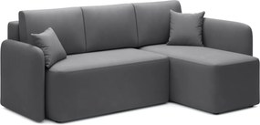 OFERTA Set canapea de colț gri închis HADSON colț dreapta calitate II