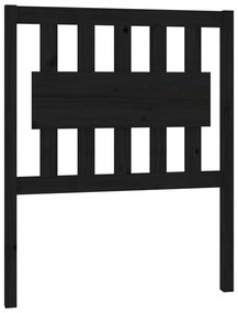 Tablie de pat, negru, 80,5x4x100 cm, lemn masiv de pin 1, Negru, 80.5 x 4 x 100 cm