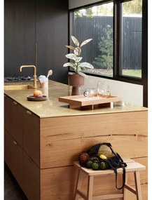 Scăunel din lemn de stejar Hübsch Ground