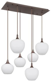 Lustră pe cablu Globo 15548-6HC MAXY 6xE27/40W/230V alb