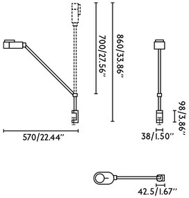 Veioza LED dimabila / Lampa de birou cu clips design ultra-modern INVITING alba