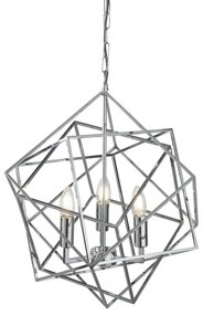 Lustra moderna design geometric Cube 3L crom 7863-3CC SRT