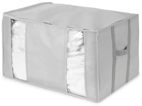 Cutie de depozitare pentru haine din material textil cu vacuum/cu pereți întăriți 56x42x33 cm Granit – Compactor