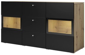Comodă Barly BM26 (stejar artisan + negru mat). 1118125