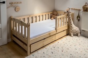 Pat pentru copii din lemn Alvins 70x140 - pin