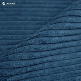 Canapea albastră extensibilă cu tapițerie din catifea reiată 218 cm Tori – Bonami Selection