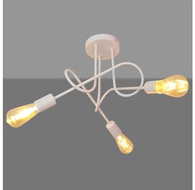 Lustr pentru copii OXFORD 3xE27/15W/230V alb montat pe tavan