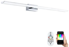 Aplică LED RGBW dimabilă pentru baie Eglo 33768 TABIANO-C LED/21W/230V 90,5cm IP44 + telecomandă