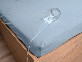 Cearceaf impermeabil pentru patut de copii JERSEY 60x120 cm albastru deschis