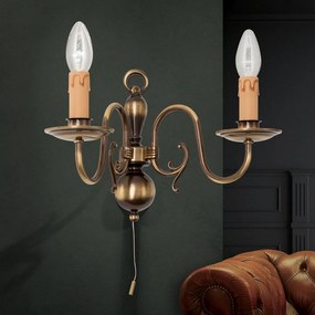 Aplica de perete design rustic FLAMISCH patina