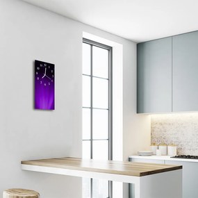 Ceas de perete din sticla vertical Model art violet