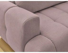 Colțar roz extensibil/cu spațiu de depozitare (cu colț pe partea dreaptă/în formă de ”L”) Fuji – Bobochic Paris