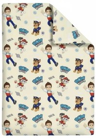 Pilota din bumbac ranforce cu Paw Patrol Crem pentru pat 2-8 / 2-12 ani - ASC6427968007553