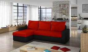 Coltar extensibil cu spatiu pentru depozitare, 237x90x150 cm, Livio 01. Eltap (Culoare: Negru / Alova 04)